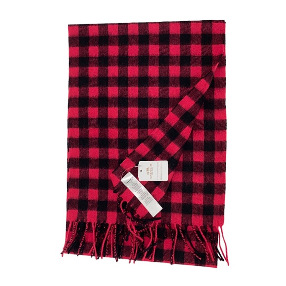 Coach Buffalo Plaid Scarf - Picture 3 of 7